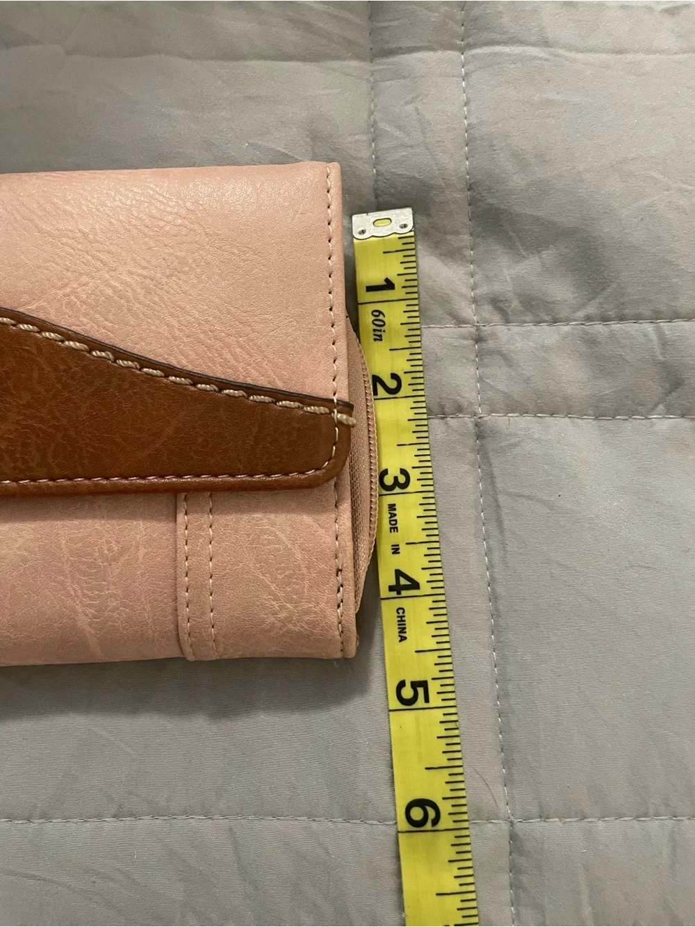 b.o.c. Pink and Brown Two-Tone Trifold Wallet